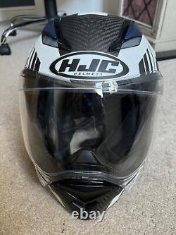 HJC F70 Carbon Motorcycle Helmet with Spare Pinlock Size L 59-60