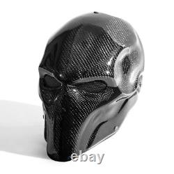 Halloween Cosplay Props Carbon fiber Full Face Mask Dance Party Prom Mask Black