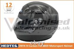 Hedtec Carbon OnyxIII HANS Full Face Motorsport Helmet FIA 8859 Approved