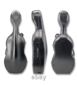 High quality 4/4 Cello Case black Carbon Fiber Strong Light Full Size Cello Box