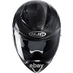 Hjc F70 Carbon Fibre Plain Matt Black Full Face Motorcycle Helmet