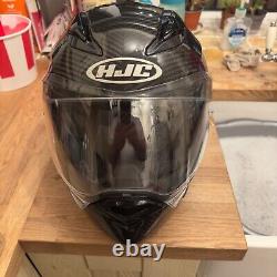 Hjc F70 Carbon Fibre Plain Matt Black Full Face Motorcycle Helmet XXL 63-64