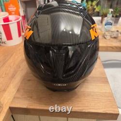 Hjc F70 Carbon Fibre Plain Matt Black Full Face Motorcycle Helmet XXL 63-64