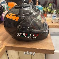 Hjc F70 Carbon Fibre Plain Matt Black Full Face Motorcycle Helmet XXL 63-64