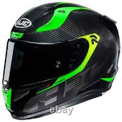 Hjc Rpha 11 Bleer Black Green Carbon Fibre Gloss Full Face Motorcycle Helmet