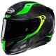 Hjc Rpha 11 Bleer Black Green Carbon Fibre Gloss Full Face Motorcycle Helmet