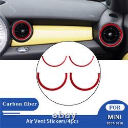 Interior Center Console Full Kit Set Trim Cover For MINI Cooper Carbon Fiber