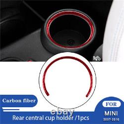 Interior Center Console Full Kit Set Trim Cover For MINI Cooper Carbon Fiber