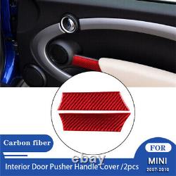 Interior Center Console Full Kit Set Trim Cover For MINI Cooper Carbon Fiber