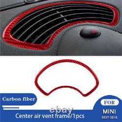 Interior Center Console Full Kit Set Trim Cover For MINI Cooper Carbon Fiber