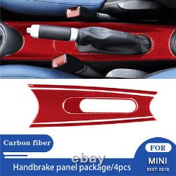 Interior Center Console Full Kit Set Trim Cover For MINI Cooper Carbon Fiber