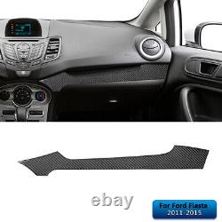 Interior Full Kit Set Control Trim Cover For Ford Fiesta 2011-2015 Carbon Fiber