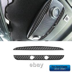 Interior Full Kit Set Control Trim Cover For Ford Fiesta 2011-2015 Carbon Fiber