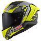 LS2 FF805 SPACE Carbon Fibre Full Face Motorbike Crash Racing Helmet Yellow Grey