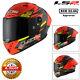 LS2 FF805 Thunder C GP Aero Fire Red Black Fibre Motorcycle Track Racing Helmet