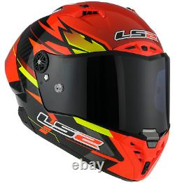 LS2 FF805 Thunder C GP Aero Fire Red Black Fibre Motorcycle Track Racing Helmet