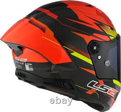 LS2 FF805 Thunder C GP Aero Fire Red Black Fibre Motorcycle Track Racing Helmet