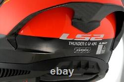 LS2 FF805 Thunder C GP Aero Fire Red Black Fibre Motorcycle Track Racing Helmet