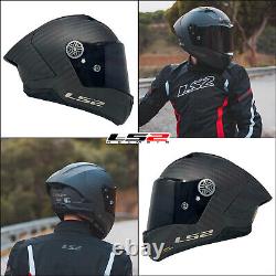 LS2 FF805 Thunder GP Pro FIM Carbon Fibre Motorcycle Helmet Sportsbike Track