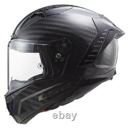 LS2 FF805 Thunder Plain Carbon Fibre Full Face Motorcycle Helmet Track Bike