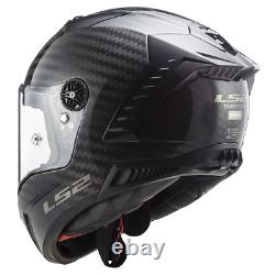 LS2 FF805 Thunder Plain Carbon Fibre Full Face Motorcycle Helmet Track Bike