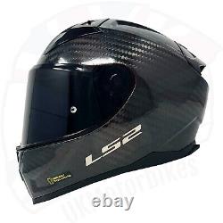 LS2 FF811 VECTOR II Carbon Motorcycle Full Face Dual Visor Helmet + Tinted Visor