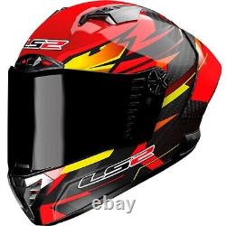 LS2 Thunder GP Carbon 22.06 Motorbike Motorcycle Helmet Fire Gloss Red / Black