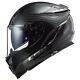 Large Carbon Fiber Motorbike Helmet Black LS2 FF327 Challenger Not Arai Bell etc