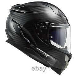 Large Carbon Fiber Motorbike Helmet Black LS2 FF327 Challenger Not Arai Bell etc