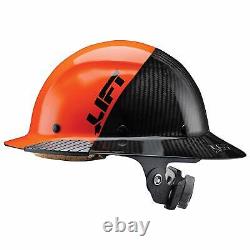 Lift Safety Dax Fifty 50 Full Brim Carbon Fiber Hardhat, Orange