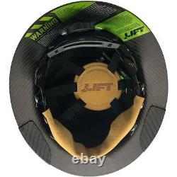 Lift Safety HDF-50C19HC Dax 50/50 Carbon Fiber Full Brim Hard Hat Yellow-Black