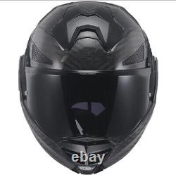 Ls2 Advant X Carbon Ff901 Flip Front Full Face Motorcycle Helmet Black