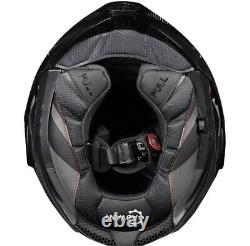 Ls2 Advant X Carbon Ff901 Flip Front Full Face Motorcycle Helmet Black