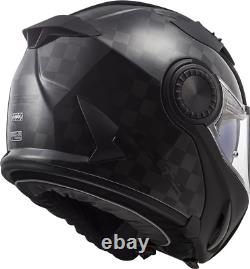Ls2 Ff313 Vortex Gloss Carbon Fiber Full Face Dvs Helmet Flip Front Up Crash