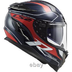 Ls2 Ff327 Challenger Carbon Fibre Acu Full Face Motorcycle Helmet Grid Blue