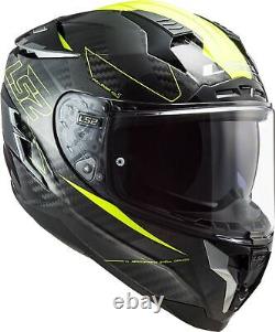 Ls2 Ff327 Challenger Carbon Fibre Dual Visor Full Face Motorcycle Helmet Fold