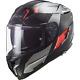 Ls2 Ff327 Challenger Carbon Fibre Fullface Motorbike Helmet Alloy Chrome Orange