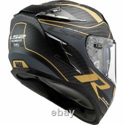 Ls2 Ff327 Challenger Ct2 Grid Matt Carbon Gold Full Face Motorcycle Bike Helmet