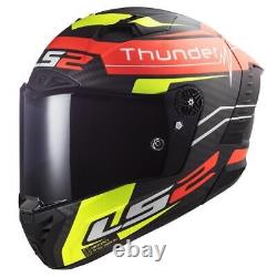 Ls2 Ff805 Carbon Full Face Motorcycle Motorbike Racing Helmet Thunder Attack Red