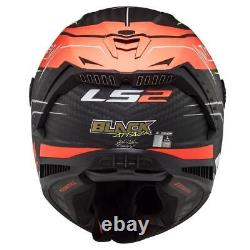 Ls2 Ff805 Carbon Full Face Motorcycle Motorbike Racing Helmet Thunder Attack Red