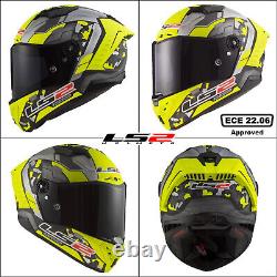 Ls2 Ff805 Space Thunder Carbon Fibre Acu Gold Full Face Motorcycle Crash Helmet