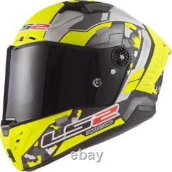 Ls2 Ff805 Space Thunder Carbon Fibre Acu Gold Full Face Motorcycle Crash Helmet