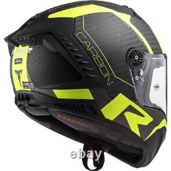 Ls2 Ff805 Thunder Carbon Fiber Acu Gold Full Face Motorbike Helmet Racing Yellow