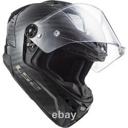 Ls2 Ff805 Thunder Carbon Fibre Full Face Motorcycle Crash Helmet Gloss Carbon