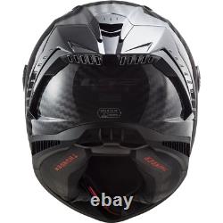 Ls2 Ff805 Thunder Carbon Fibre Full Face Motorcycle Crash Helmet Gloss Carbon