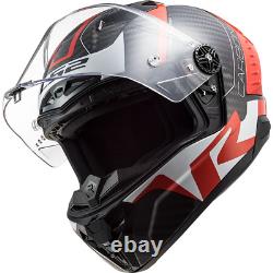 Ls2 Ff805 Thunder Carbon Fibre Helmet 108058002 Red/white X-large