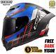 Ls2 Ff807 Dragon 6k Carbon Fibre Dual Visor Full Face Motorbike Helmet Trax Blue