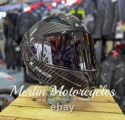 Ls2 Ff811 Vector II Carbon Motorcycle Full Face Helmet Clear And Tinted Visor