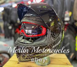 Ls2 Ff811 Vector II Carbon Motorcycle Full Face Helmet Clear And Tinted Visor