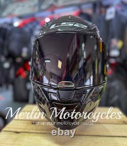 Ls2 Ff811 Vector II Carbon Motorcycle Full Face Helmet Clear And Tinted Visor